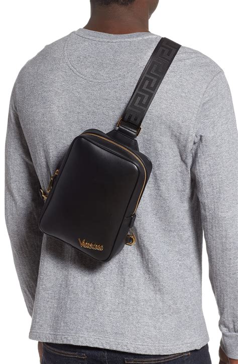 versace men sling bag|Versace crossbody bag men's.